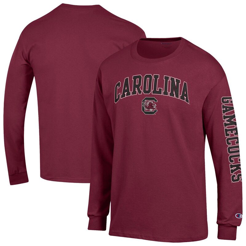 チャンピオン メンズ トップス Tシャツ ロゴ Men's Champion Garnet South Carolina Gamecocks Arch Over Logo 2-Hit Long Sleeve T-Shirt Scred レッド 8,985円