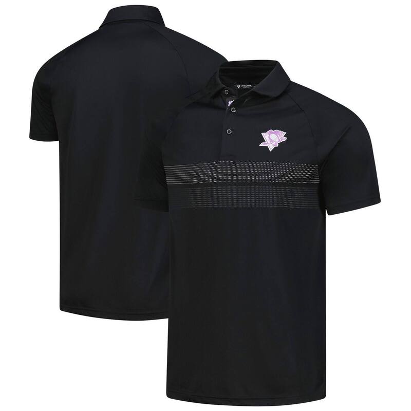 レベルウェア メンズ トップス Tシャツ ポロシャツ Men's Levelwear Black Pittsburgh Penguins Hockey Fights Cancer Draft Day Mason Polo Png Black ブラック