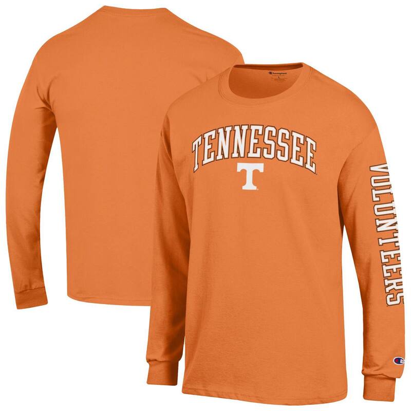 チャンピオン メンズ トップス Tシャツ ロゴ Men's Champion Tennessee Orange Tennessee Volunteers Arch Over Logo 2-Hit Long Sleeve T-Shirten Orange オレンジ｜ReVida 店