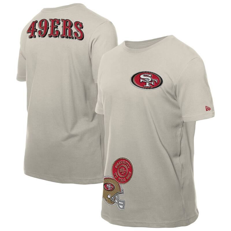 ニュー内鰓 メンズ トップス プルオーバー Men\u0027s New Era Light Beige San Francisco 49ers Multi Patch T-Shirt 49r Lt Bei ベージュ