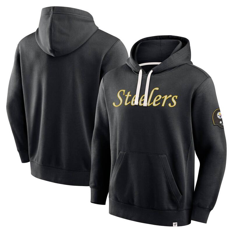 ファナティクス メンズ トップス Tシャツ パーカー Men's Fanatics Black Pittsburgh Steelers New Horizons Heritage Pullover Hoodie Stl Black ブラック｜ReVida 店