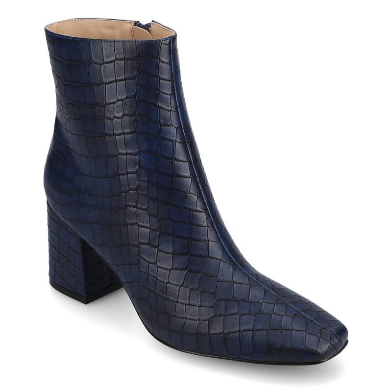 ジャーニー レディース シューズ ブーツ・レインブーツ アンクル Journee Haylinn Tru Comfort Foam Women's Ankle Boots Croco Blue ブルー