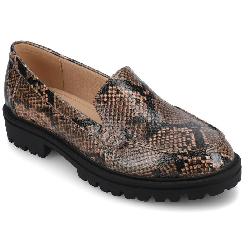 ジャーニー レディース シューズ スリッポン・ローファー Journeerika Tru Comfort Foam Women's Loafersnake Brown ブラウン｜ReVida 店