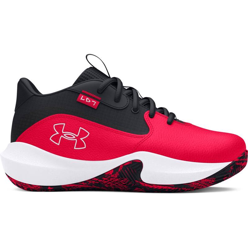 アンダーアーマー レディース シューズ スニーカー 落ちこむ Under Armour Lockdown 7 Little Kids\u0027 Basketball Shoes Red Black White 白いこと