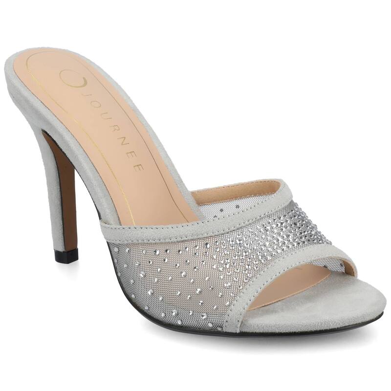 ジャーニー レディース シューズ パンプス ヒール Journee Hensley Women's Open Toe Stiletto Heel Comfort Pumpsilver シルバー