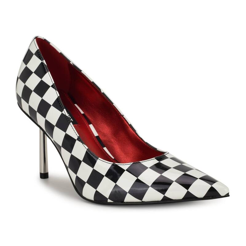 ナインウェスト レディース シューズ パンプス Nine West Deonne Women\u0027s Pointy Toe Slip-On Dress Pumps Black White 白いこと