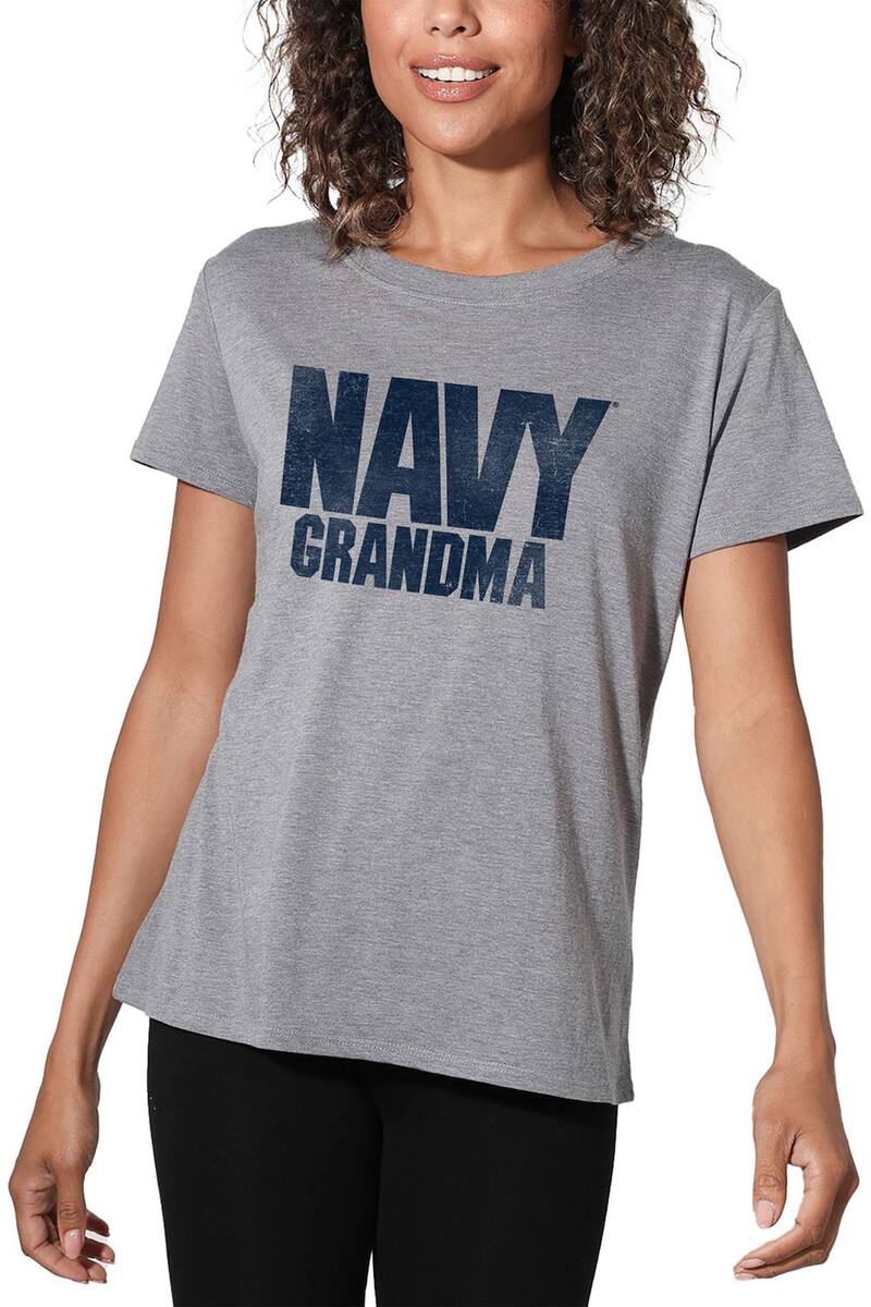 アニメキャラクター レディース トップス Tシャツ グラフィック Licensed Character Women's Navy Grandma Loose Fit Graphic Tee Heather Gray グレー