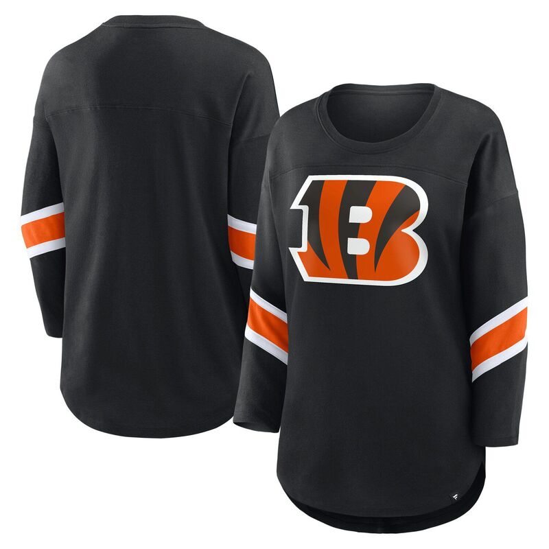 ファナティクス レディース トップス Tシャツ Women's Fanatics Black Cincinnati Bengals Redzone 3/4-Sleeve T-Shirt Bng Black ブラック