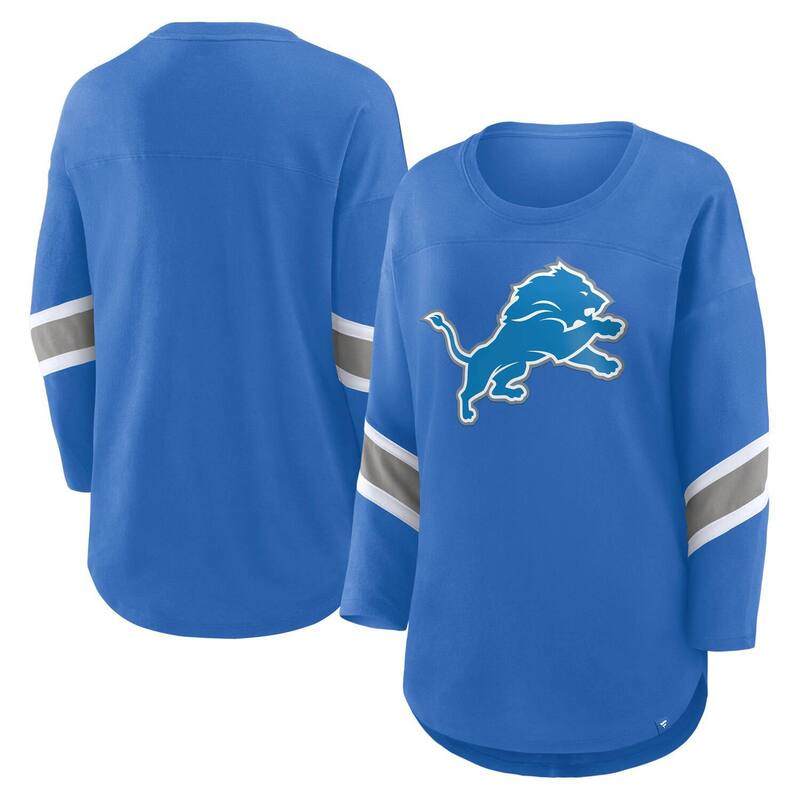 ファナティクス レディース トップス Tシャツ Women's Fanatics Blue Detroit Lions Redzone 3/4-Sleeve T-Shirt Lns Blue ブルー