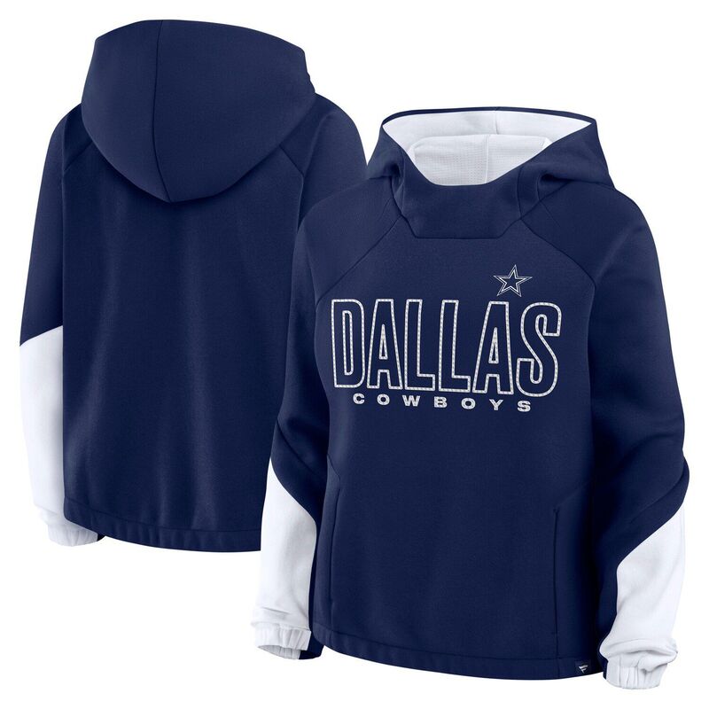 ファナティクス レディース トップス Tシャツ パーカー Women's Fanatics Navy Dallas Cowboys Play Clock Bling Hoodie Cow Navy ネイビー