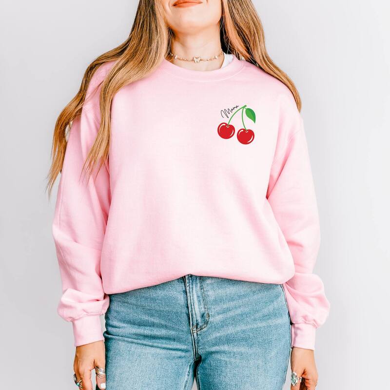 Simply Sage Market レディース トップス Tシャツ スウェット Simply Sage Market Mama Cherriesweatshirt Light Pink ピンク