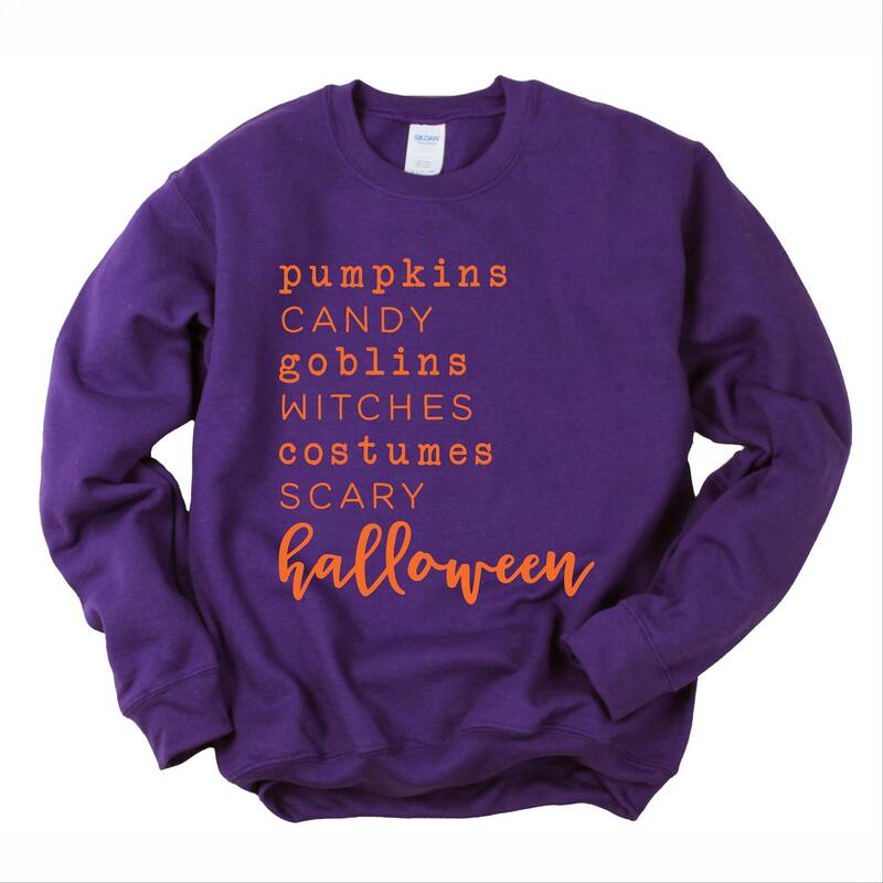 Simply Sage Market レディース トップス Tシャツ スウェット Simply Sage Market Halloween Wordsweatshirt Purple パープル