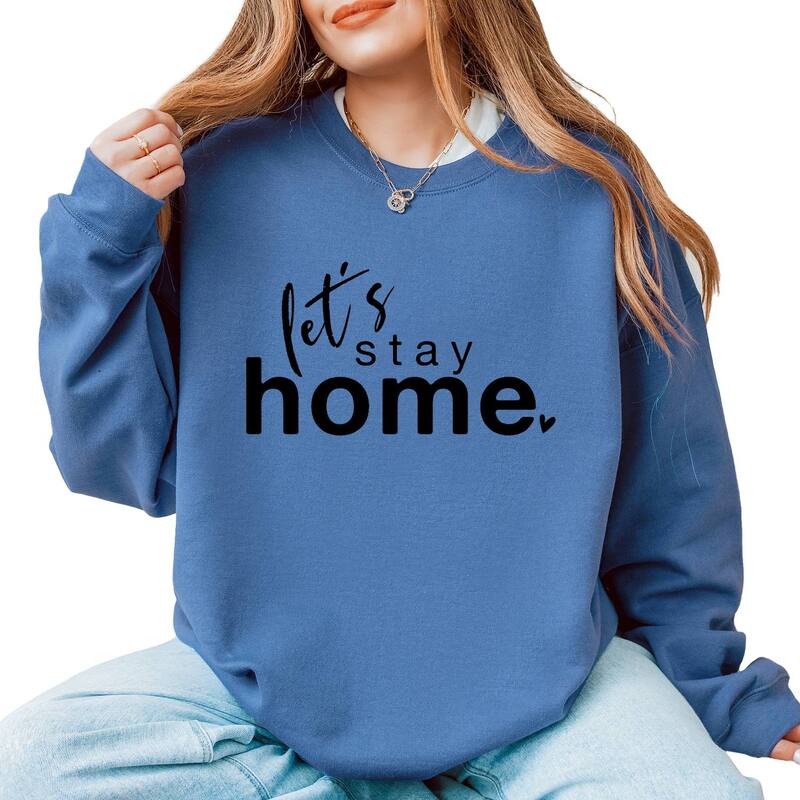 Simply Sage Market レディース トップス Tシャツ スウェット Simply Sage Market Let'stay Home Sweatshirt Slate スレート