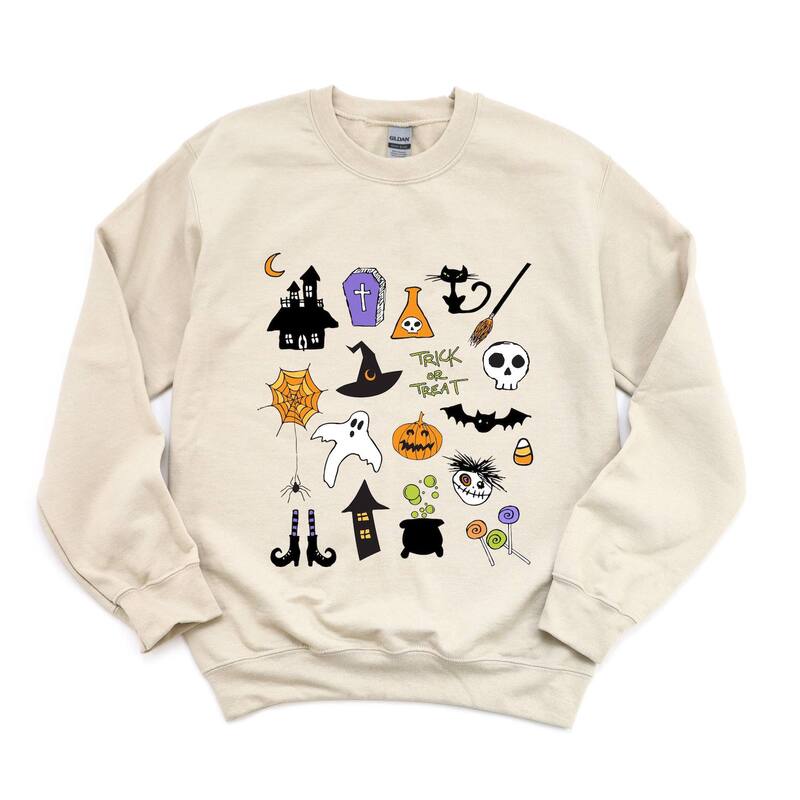 Simply Sage Market レディース トップス Tシャツ スウェット Simply Sage Market Halloween Collage Sweatshirt Dust セージ