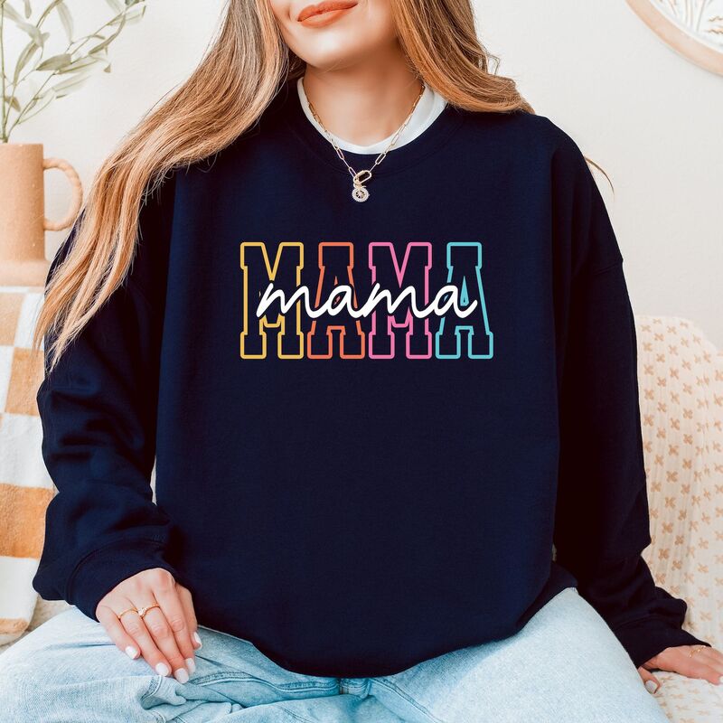 Simply Sage Market レディース トップス Tシャツ スウェット Simply Sage Market Mama Layered Sweatshirtrue Navy ネイビー