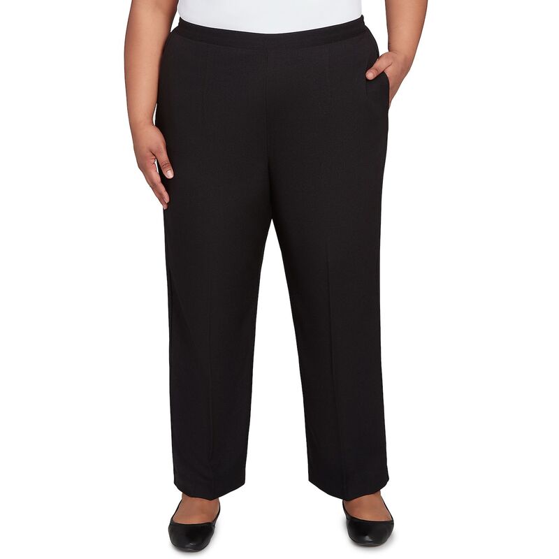 アルフレッド ダナー レディース ボトムス カジュアルパンツ プラスサイズ Plusize Alfredunner Textured Pull-On Elastic Short Length Pants Black ブラック