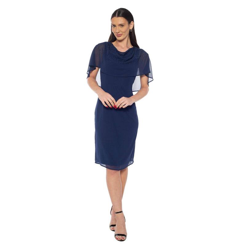 マリナ レディース トップス 衣装 midi 鳥打ち帽 Women\u0027s Marina Beaded Caplet Midi Dress Navy 米国海軍 ワンピース-レディースファッション