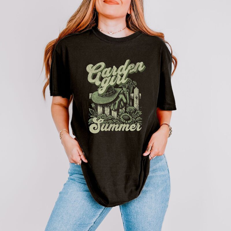 Simply Sage Market レディース トップス ティーシャツ Simply Sage Market Garden Girl Summer Garment Dyed Tee Black 黒いこと トップス-レディースファッション-Tシャツ・カットソー