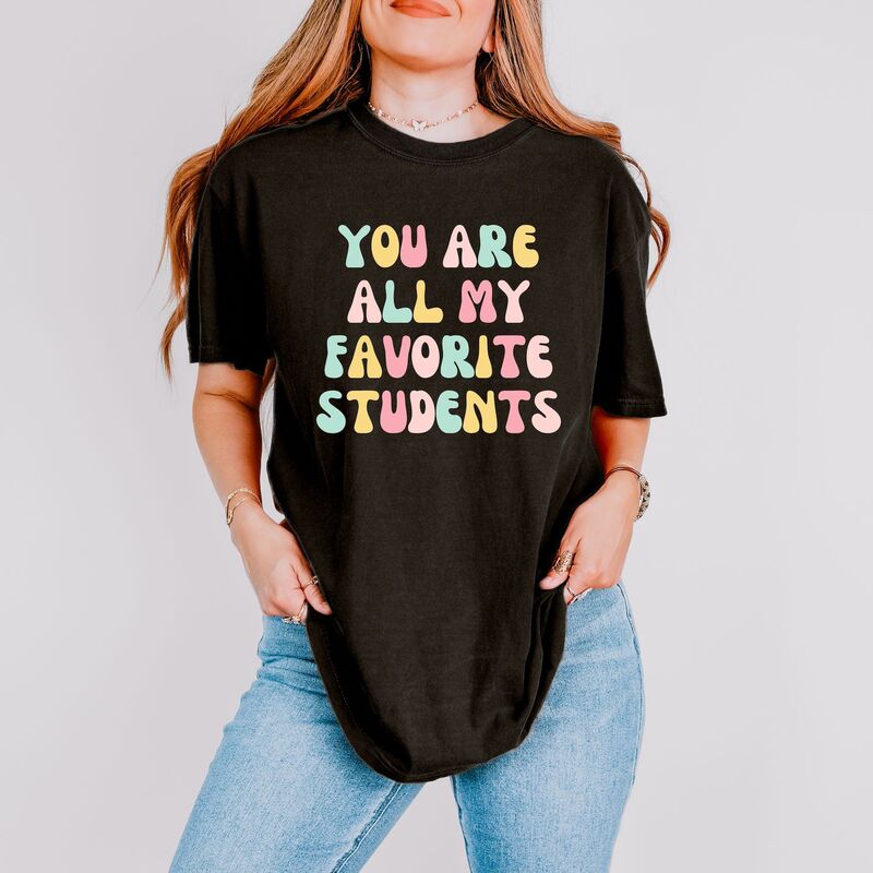 Simply Sage Market レディース トップス ティーシャツ Simply Sage Market Favorite Students Colorful Garment Dyed Tee Black 黒いこと Tシャツ・カットソー-レディースファッション