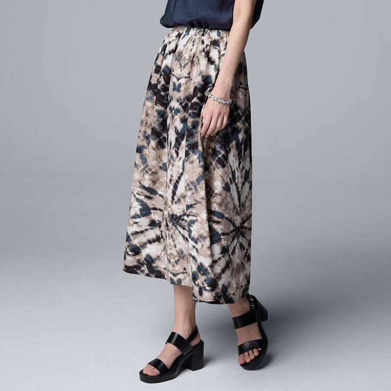 ヴェラウォン レディース ボトムスカート ミディ Women'simply Vera Wang Pull On Midi Skirt Brown Mirroredye ブラウン