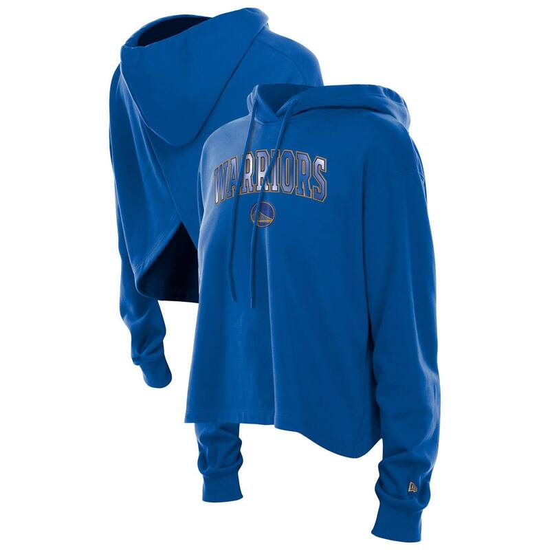 ニューエラ レディース トップス Tシャツ オープンバック パーカー Women\'s New Era Royal Golden State Warriors Glam Game Open Back Hoodie War Blue ブルー