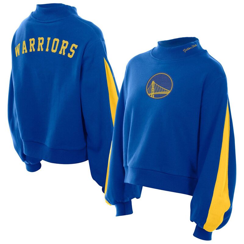 ニューエラ レディース トップス Tシャツ バルーンスリーブ スウェット Women's New Era Royal Golden State Warriorsport Night Balloon Sleevesweatshirt War Blue ブルー