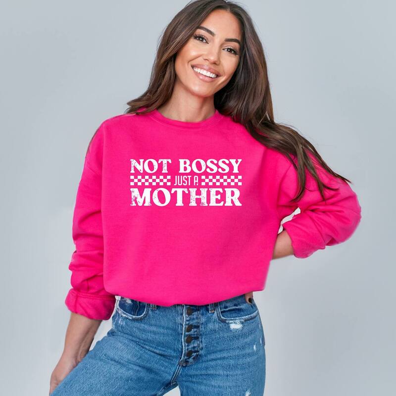 Simply Sage Market レディース トップス Tシャツ スウェット Simply Sage Market Not Bossy Just A Mother Sweatshirt Raspberry セージ