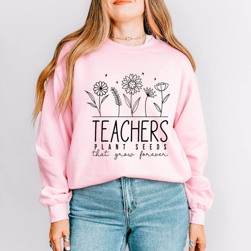 Simply Sage Market レディース トップス Tシャツ スウェット Simply Sage Marketeachers Plant Seeds That Grow Forever Sweatshirt Light Pink ピンク｜ReVida 店 8,865円