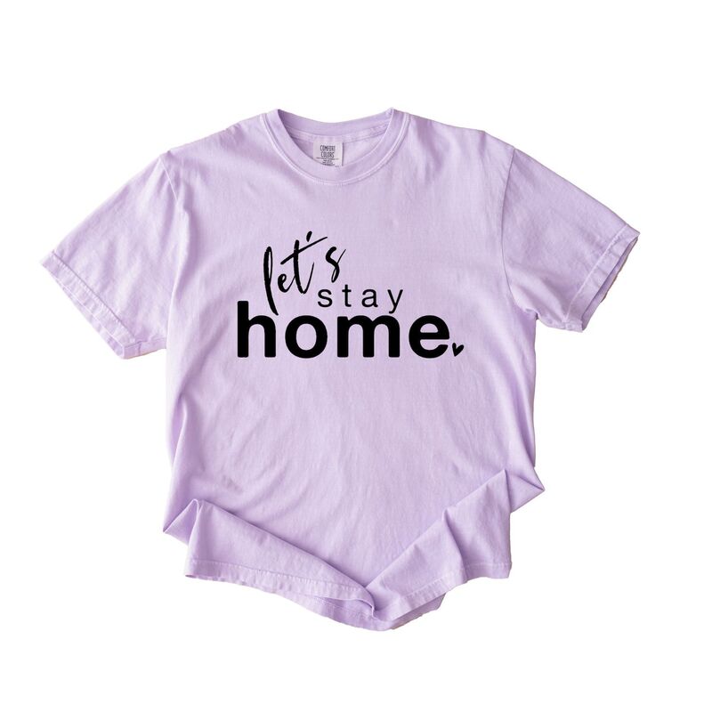 Simply Sage Market レディース トップス ティーシャツ Simply Sage Market Let\u0027stay Home Garment Dyed Tee Orchid サルヴィア Tシャツ・カットソー-トップス-レディースファッション