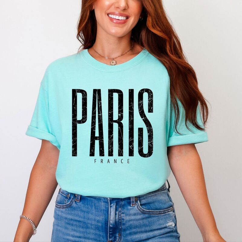 Simply Sage Market レディース トップス ティーシャツ Simply Sage Market Paris France Distressed Garment Dyed Tee Chalky Mint ペパーミント トップス-レディースファッション-Tシャツ・カットソー