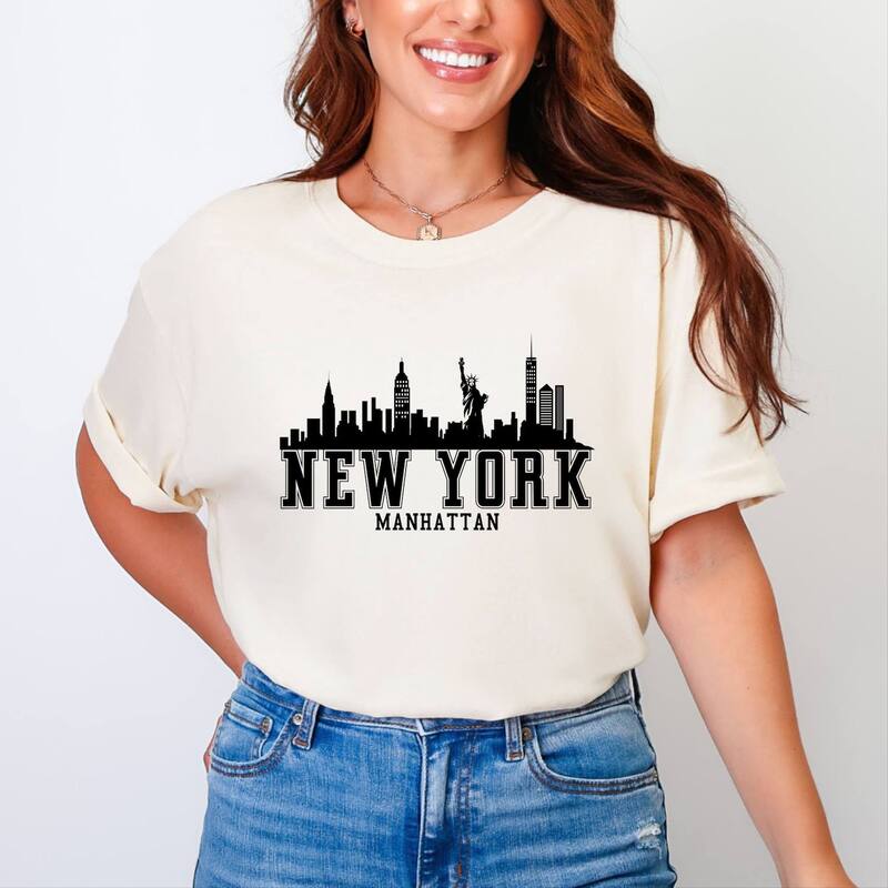 Simply Sage Market レディース トップス ティーシャツ Simply Sage Market New York Manhattan Garment Dyed Tee Ivory 象牙色 トップス-レディースファッション