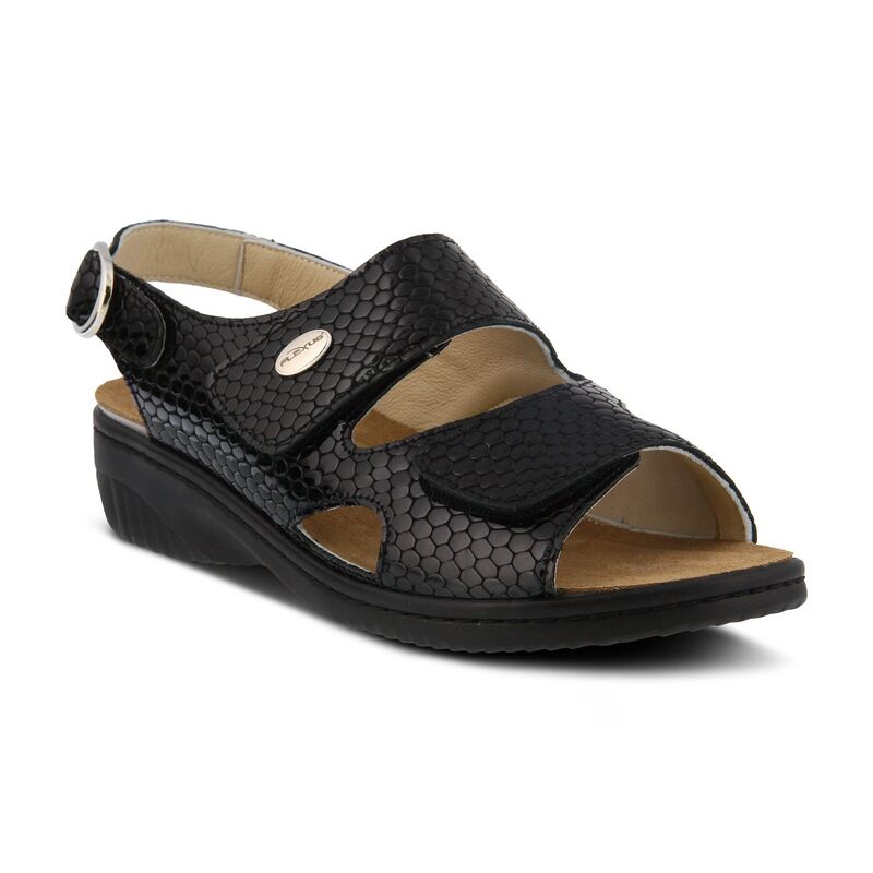 スプリングステップ レディース シューズ サンダル Flexus by Spring Step Aksamala Women'slingback Sandals Black Patent ブラック