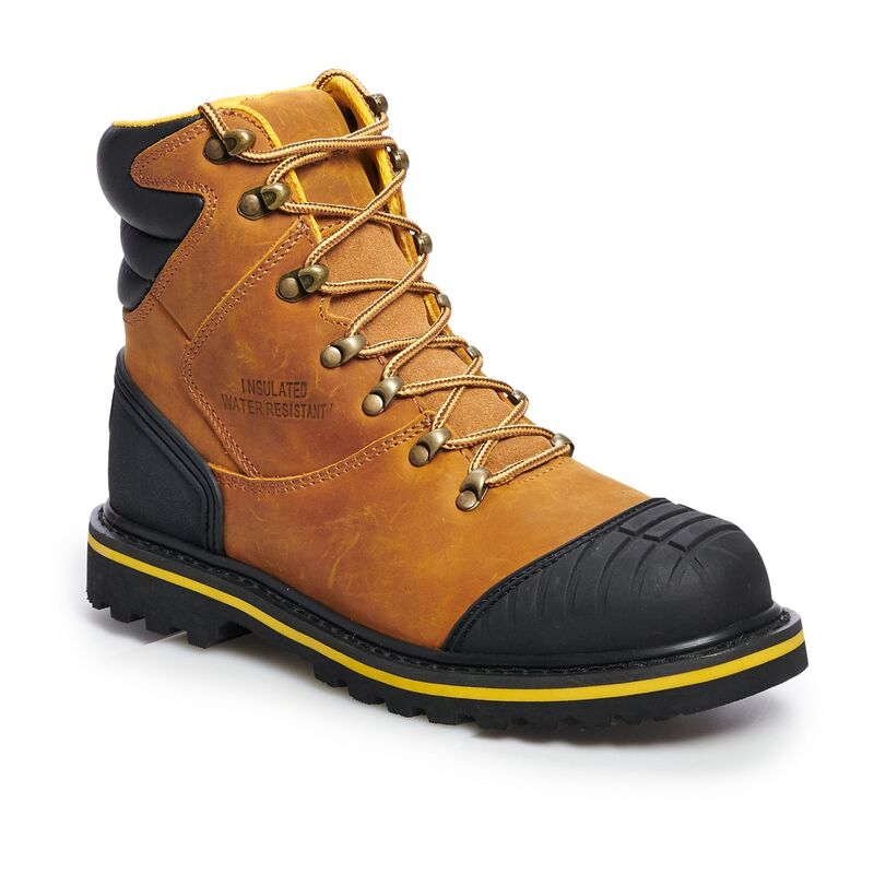 アドテック メンズ シューズ ブーツ・レインブーツ Tシャツ AdTec 9804 Men's Wateresistant Steel Toe Work Boots Light Brown ブラウン|ReVida 店