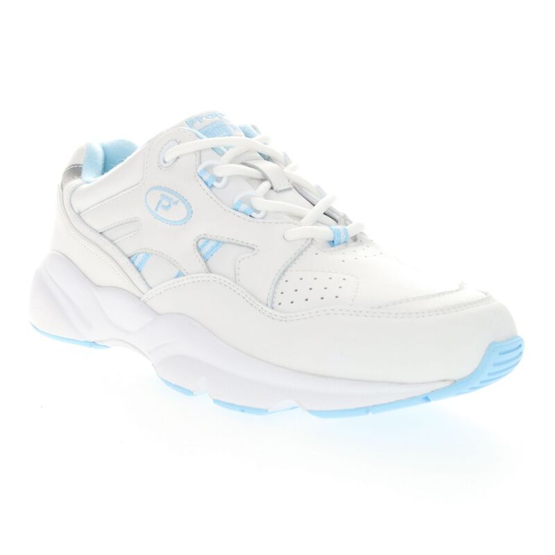 労働者階級愛玩動物 レディース シューズ スニーカー Propet Stability Walker Women\u0027sneakers White Light Blue 白いこと