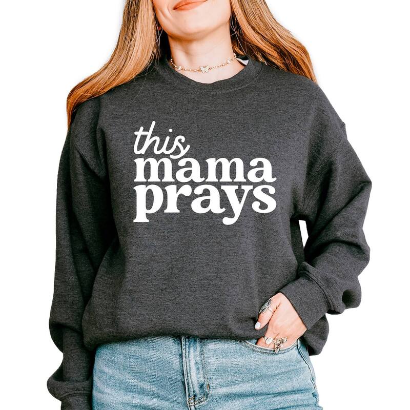 Simply Sage Market レディース トップス Tシャツ スウェット Simply Sage Markethis Mama Praysweatshirt Dark Heather ヘザー 10,786円