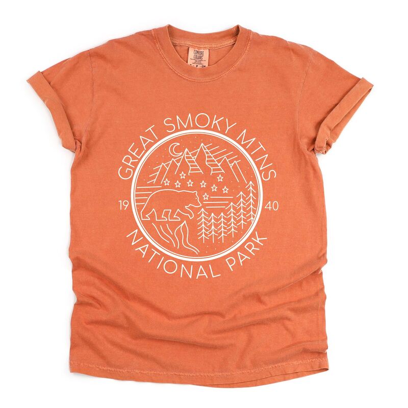 Simply Sage Market レディース トップス ティーシャツ Simply Sage Market Great Smoky Mountains National Park Garment Dyed Tee Yam サルヴィア トップス-レディースファッション