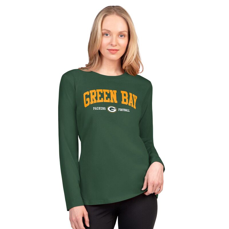 ジースリー フォーハー バイ 長い巻き毛 バンクス レディース トップス ティーシャツ Women\u0027s G-III 4Her by Carl Banks Green Bay Packers Best Play Long Sleeve T-Shirt Pkr Green 緑であること トップス-レディースファッション-Tシャツ・カットソー