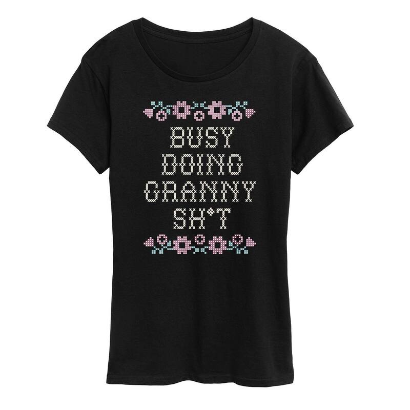 アニメキャラクター レディース トップス Tシャツ グラフィック Licensed Character Juniors' Busy Doingranny Sh Graphic Tee Black ブラック