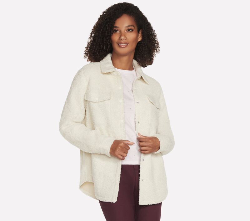 スケッチャーズ レディース アウター ジャケット・ブルゾン Women'skechers On-The-Go Sherpa Shacket Jet Stream