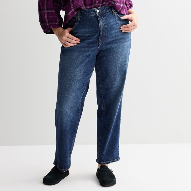 ソノマ レディース ボトムス デニムパンツ プラスサイズ ジーンズ Plusize Sonoma Goods For Life Curvy High-Rise Straight Jeans Dark Wash｜ReVida 店