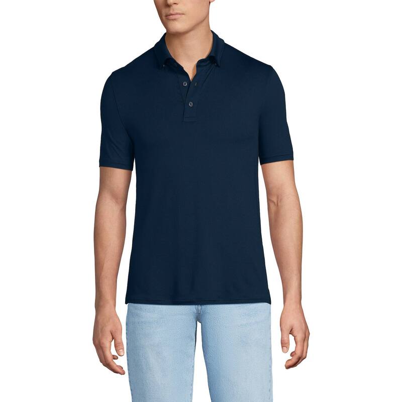 ランズエンド メンズ トップス Tシャツ ポロシャツ トール Men's Tallands' End Short Sleeve Performance Polo Radiant Navy ネイビー