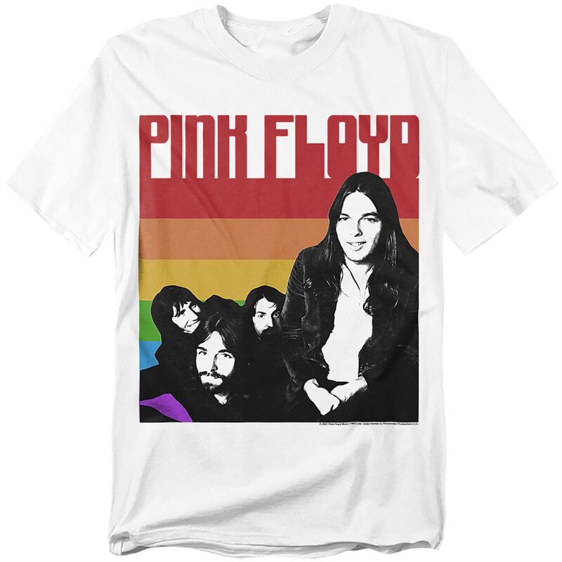 アニメキャラクター メンズ トップス Tシャツ トール グラフィック Licensed Character Big & Tall Pink Floyd Color Bars Graphic Tee White ホワイト