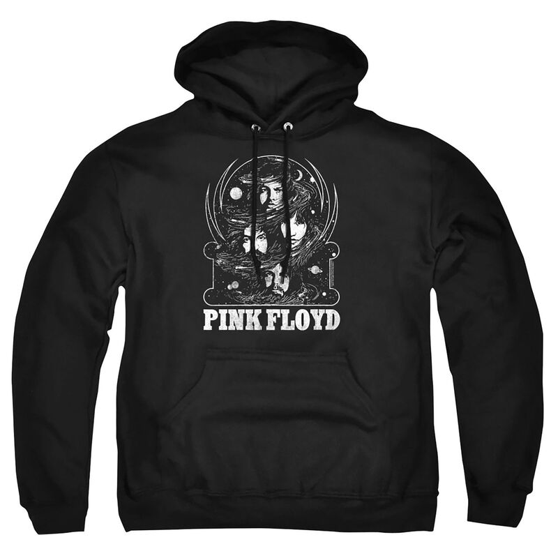 アニメキャラクター メンズ トップス Tシャツ トール パーカー グラフィック Licensed Character Big & Tall Pink Floyd Galaxy Group Graphic Pullover Hoodie Black ブラック