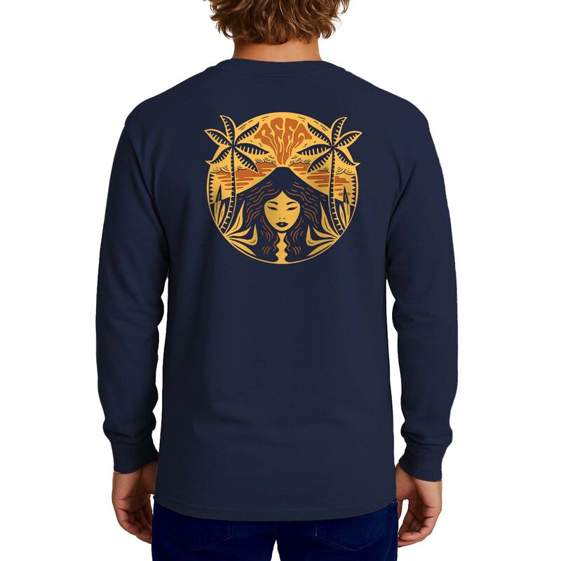 リーフ メンズ トップス Tシャツ グラフィック Men's REEF Pele Long Sleeve Graphic Tee Navy ネイビー｜ReVida 店