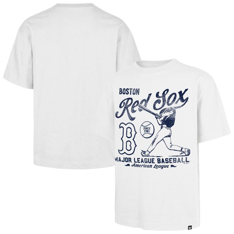 フォーティセブンブランド メンズ トップス Tシャツ 47 Brand Men's '47 White Boston Red Sox Regional Batter Foundation T-Shirt Rsx White ホワイト