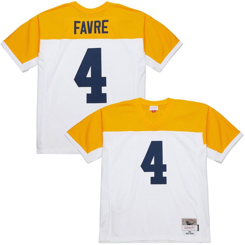 ミッチェル&ネス メンズ トップス Tシャツ ジャージー Men's Mitchell & Ness Brett Favre White Green Bay Packers 1994 Legacy Replica Jersey Pkr White ホワイト|ReVida 店