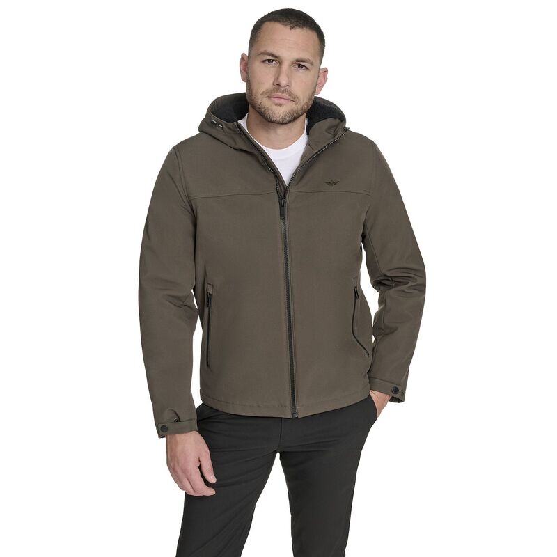 ドッカーズ メンズ アウター ジャケット・ブルゾン フーデッドジャケット Dockersherpa Lined Softshell Hooded Jacket Dark Olive オリーブ