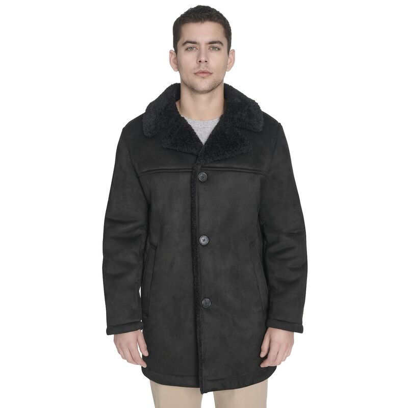 ドッカーズ メンズ アウター ジャケット・ブルゾン コート Men's Dockers Faux Shearling Rancher Coat Black ブラック