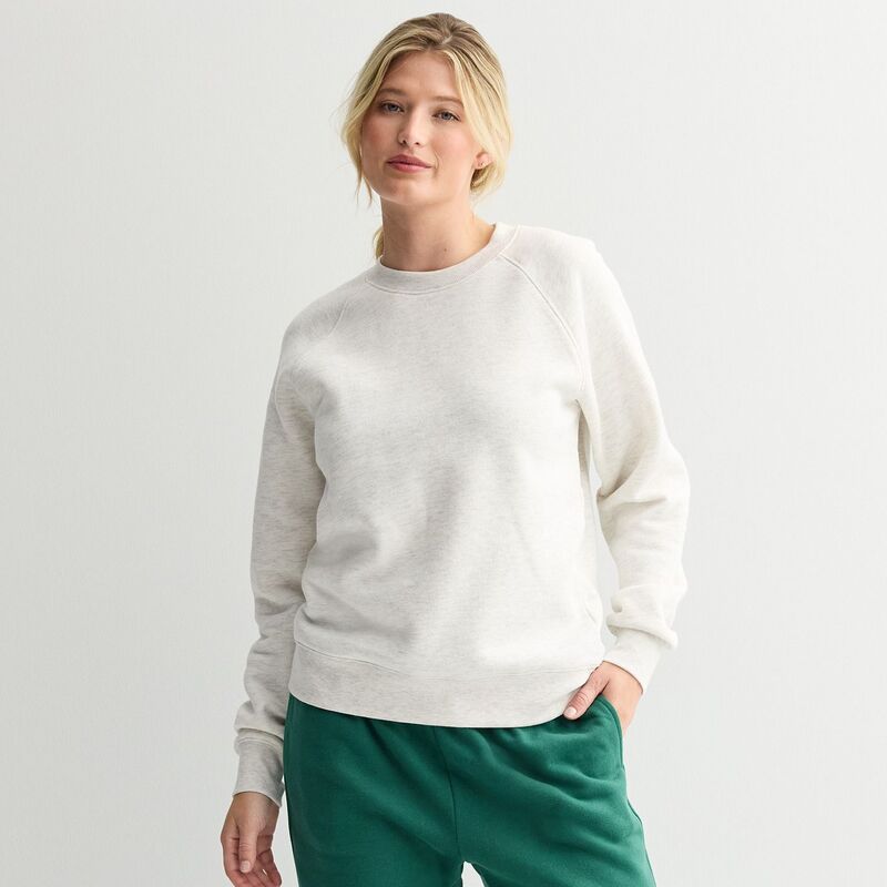 ソノマ レディース トップス Tシャツ クルーネック スウェット フリース Women'sonoma Goods For Life Fleece Crewneck Sweatshirt Dapple Gray Heather グレー