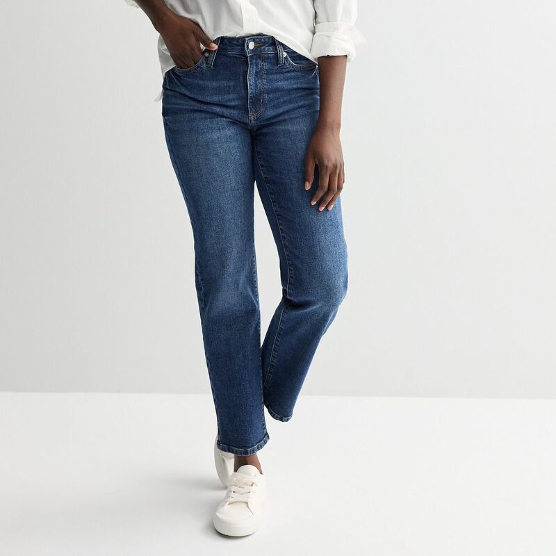 ソノマ レディース ボトムス デニムパンツ プチ ジーンズ Petite Sonoma Goods For Life High-Rise Straight Jeans Dark Wash